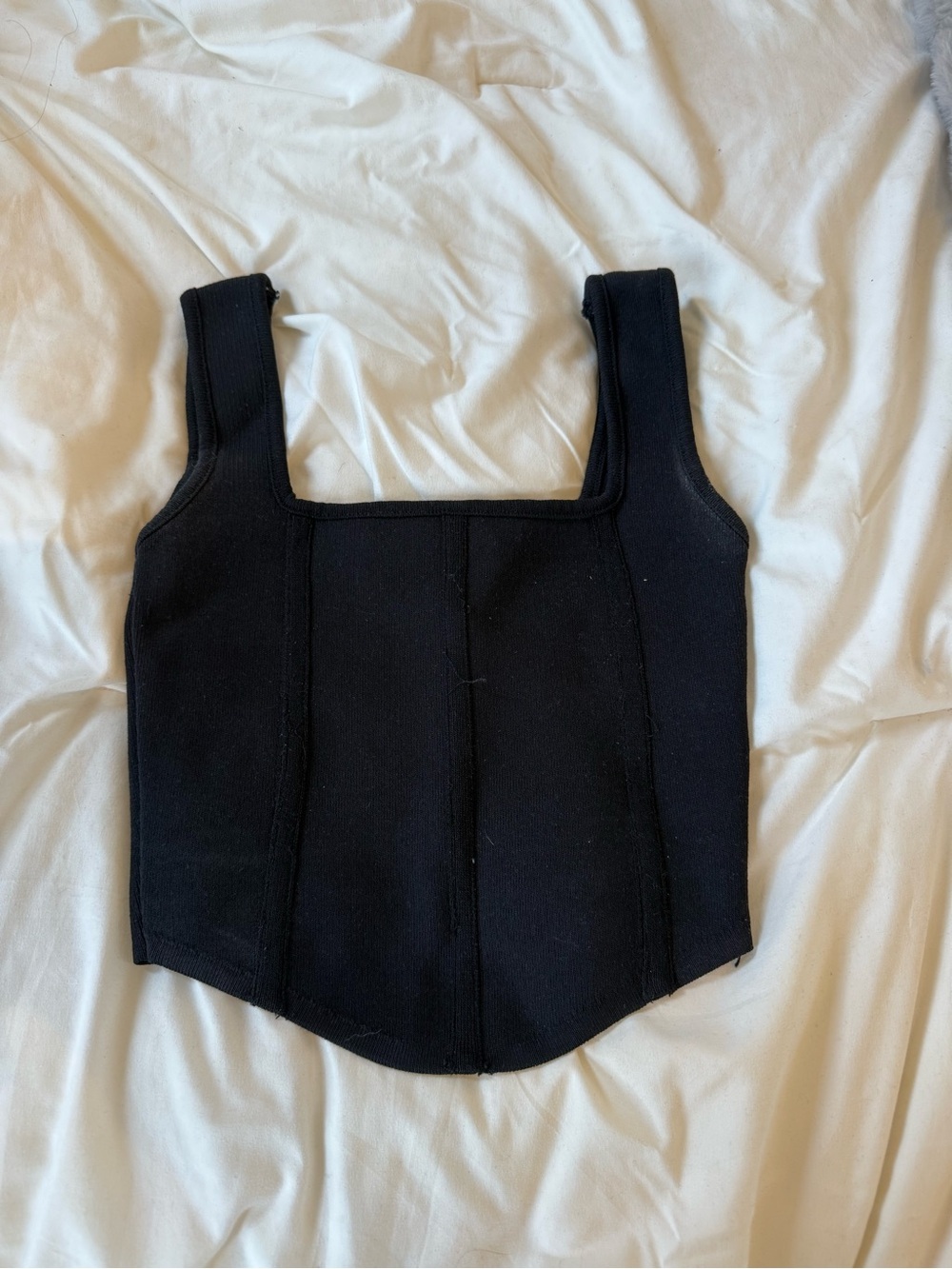 Zara Black Corset Crop Top